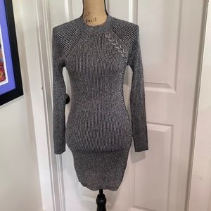 IN silver sweater dress. Never worn. Size S